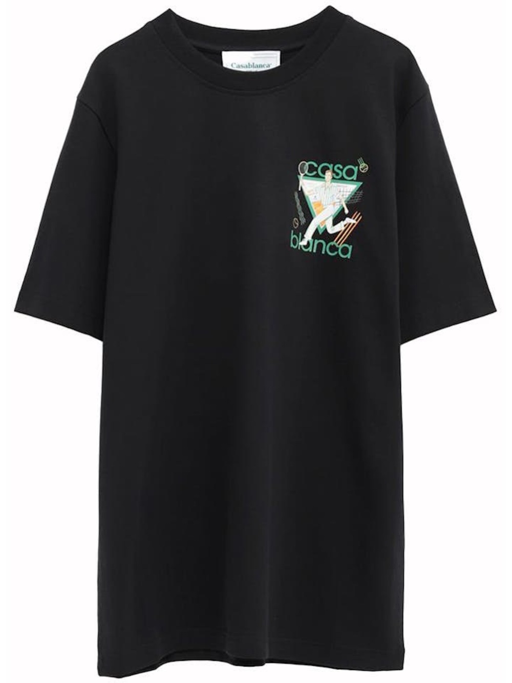 Casablanca Black Short-Sleeve Logo Graphic Tee